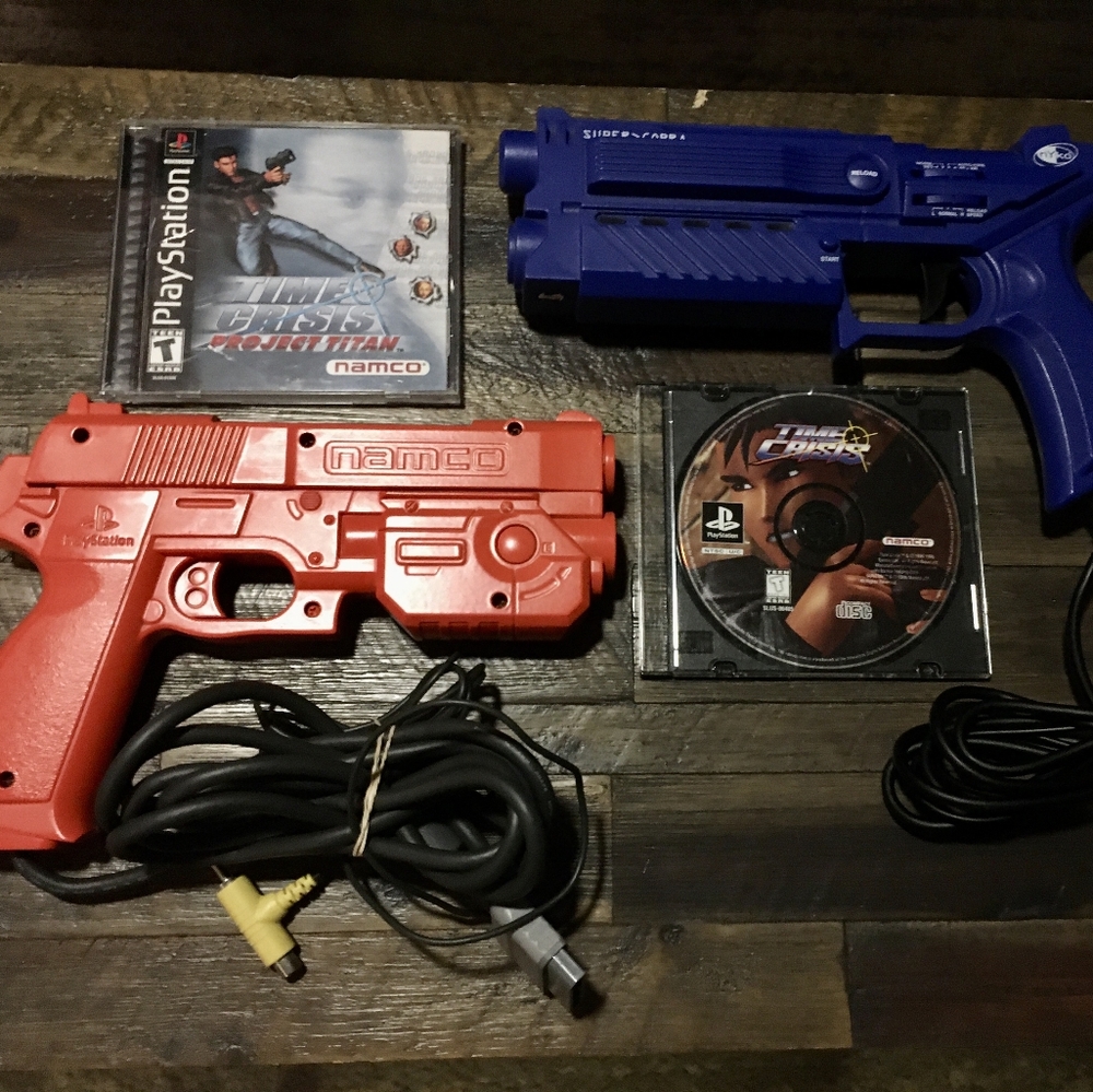 🎮Sony PlayStation Namco GunCom NPC 103 Bundle Time Crisis & Project Titan🔫